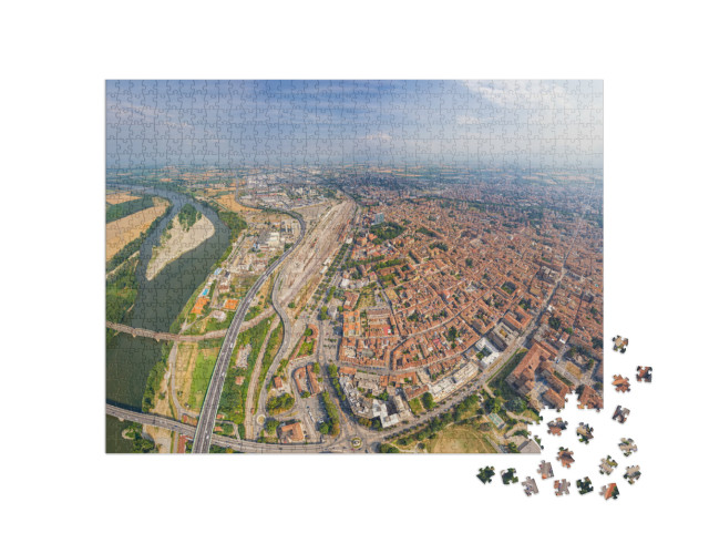 Puzzle 1000 pezzi „Piacenza, città dell'Emilia-Romagna, in un giorno d'estate“