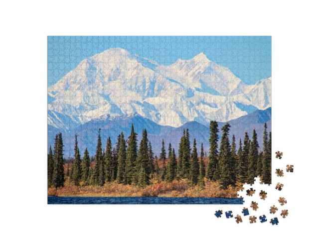 Puzzle 1000 pezzi „Denali, la montagna più alta del Nord America, Alaska“