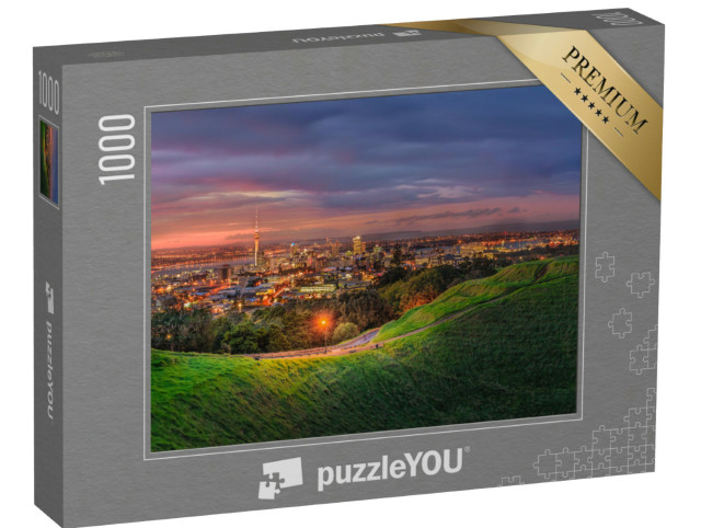 Puzzle 1000 pezzi „Mount Eden e Auckland, Nuova Zelanda“