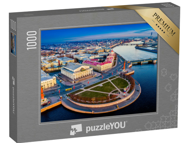 Puzzle 1000 pezzi „Spiedo dell'isola Vasilievsky, San Pietroburgo“