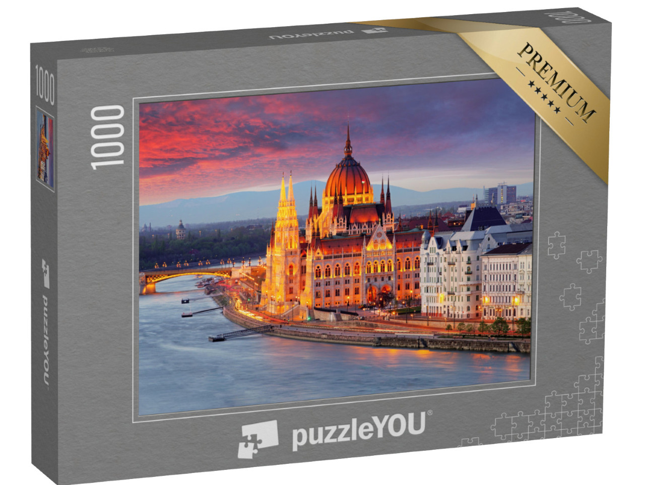 Puzzle 1000 pezzi „Parlamento ungherese, Budapest al tramonto“