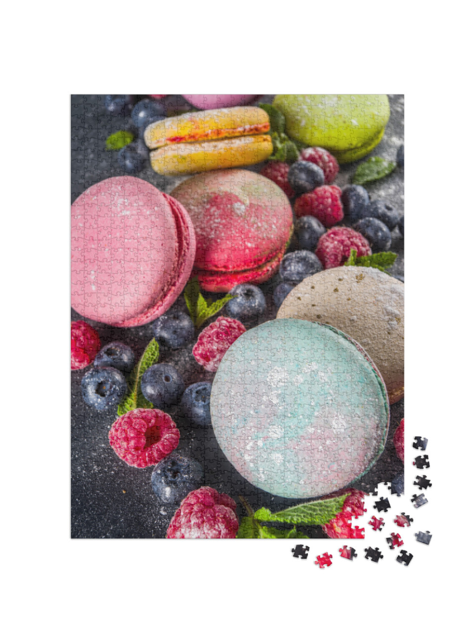 Puzzle 1000 pezzi „Selezione di macarons francesi“