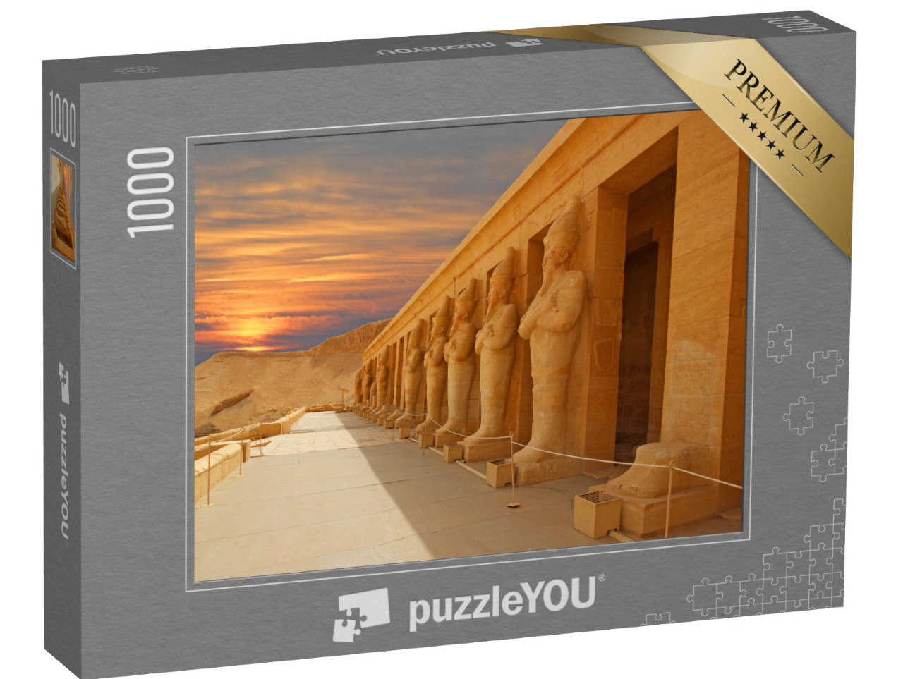 Puzzle 1000 pezzi „Valle dei Re nell'antica Tebe, oggi Luxor, al mattino, Egitto“