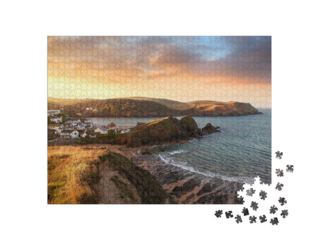 Puzzle 1000 pezzi „Hope Cove, un villaggio costiero nel Devon, Inghilterra“