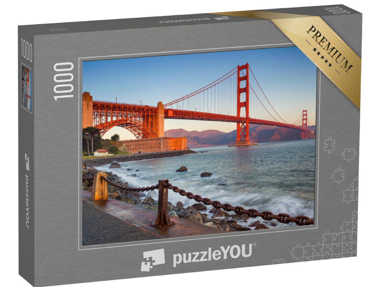 Puzzle 1000 pezzi „Il ponte Golden Gate all'alba, San Francisco“