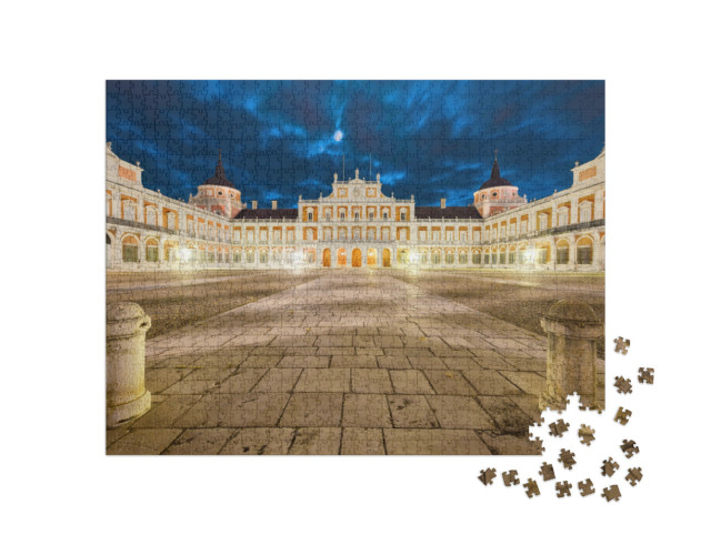 Puzzle 1000 pezzi „Palazzo Reale di Aranjuez di notte, Spagna“