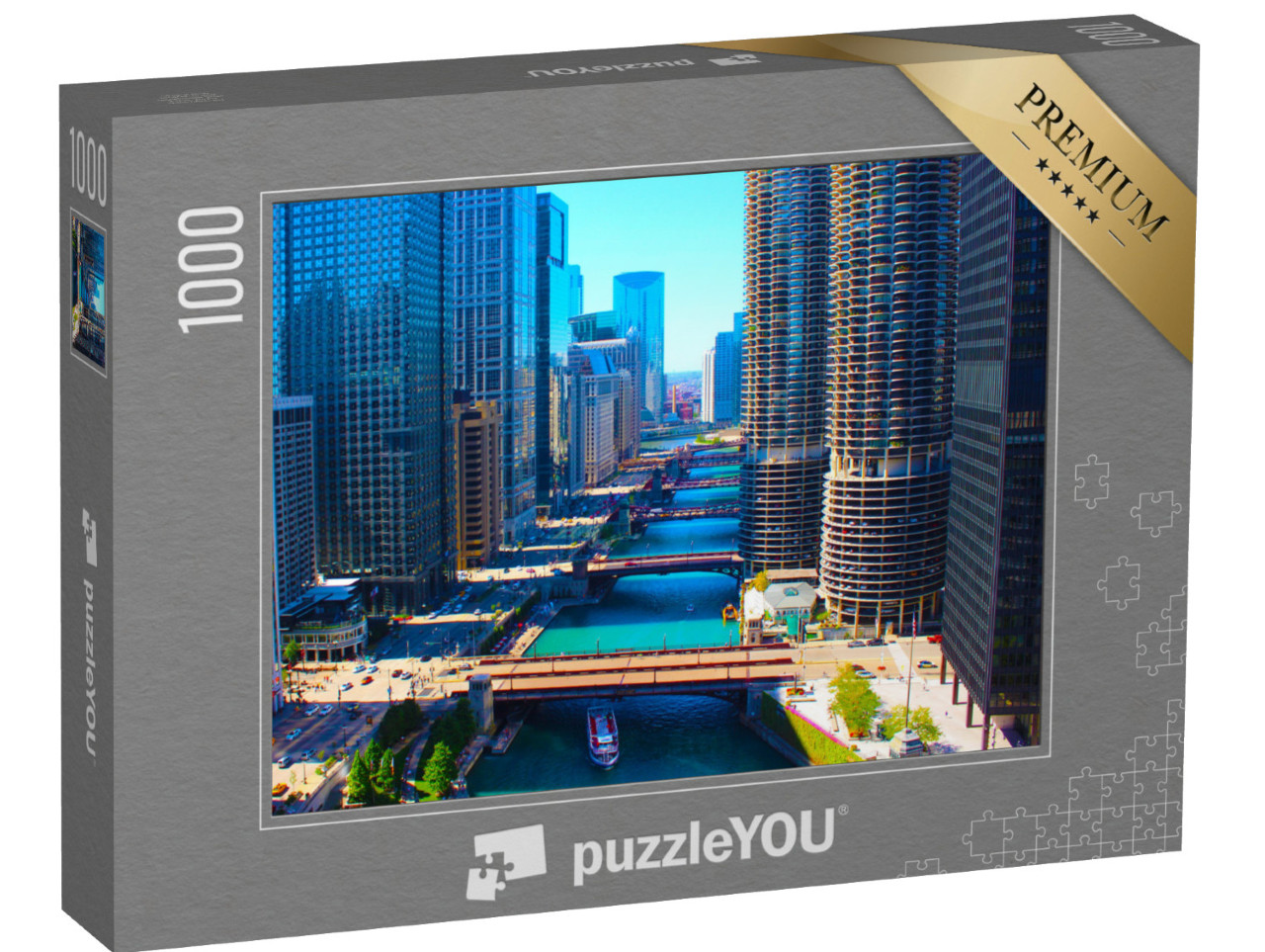 Puzzle 1000 pezzi „Fiume Chicago“