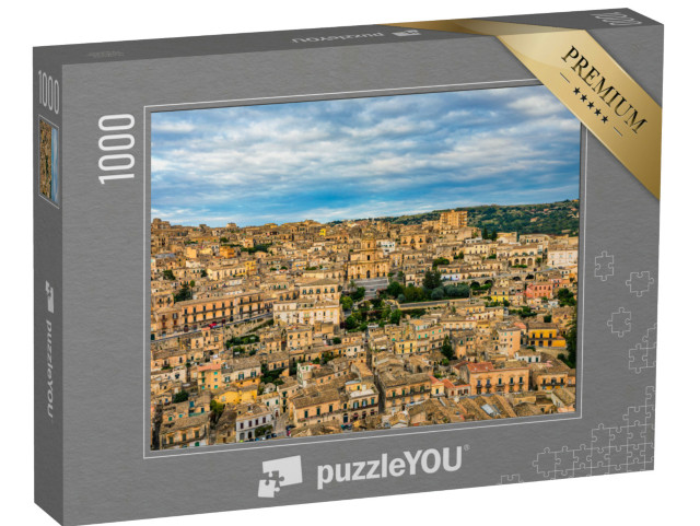 Puzzle 1000 pezzi „Veduta dell'antica città barocca di Modica, in Sicilia, Italia“