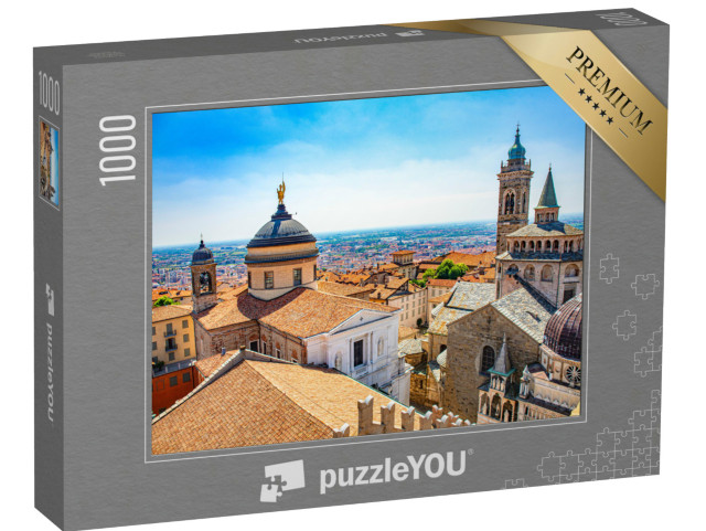 Puzzle 1000 pezzi „Beragme bergamo città italiana in Lombardia e nelle Alpi italiane“