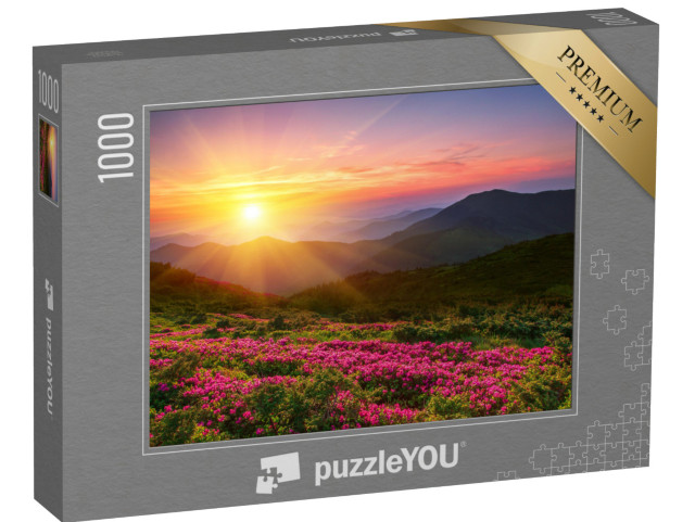 Puzzle 1000 pezzi „Tramonto sulle montagne“