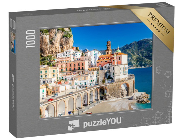 Puzzle 1000 pezzi „Atrani, Italia, lungo la splendida Costiera Amalfitana nel pomeriggio.“