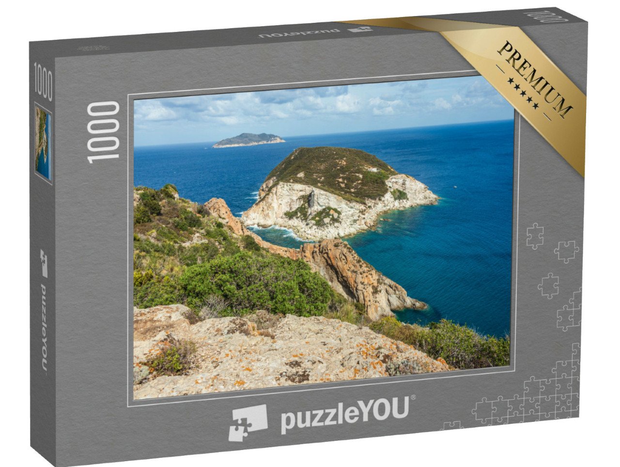 Puzzle 1000 pezzi „Gavi è una piccola isola del Mar Tirreno, sulla costa occidentale dell'Italia“