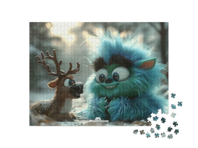 Puzzle 1000 pezzi „LITTLEMONSTERTIME: Fuzzlebell e Rudy“