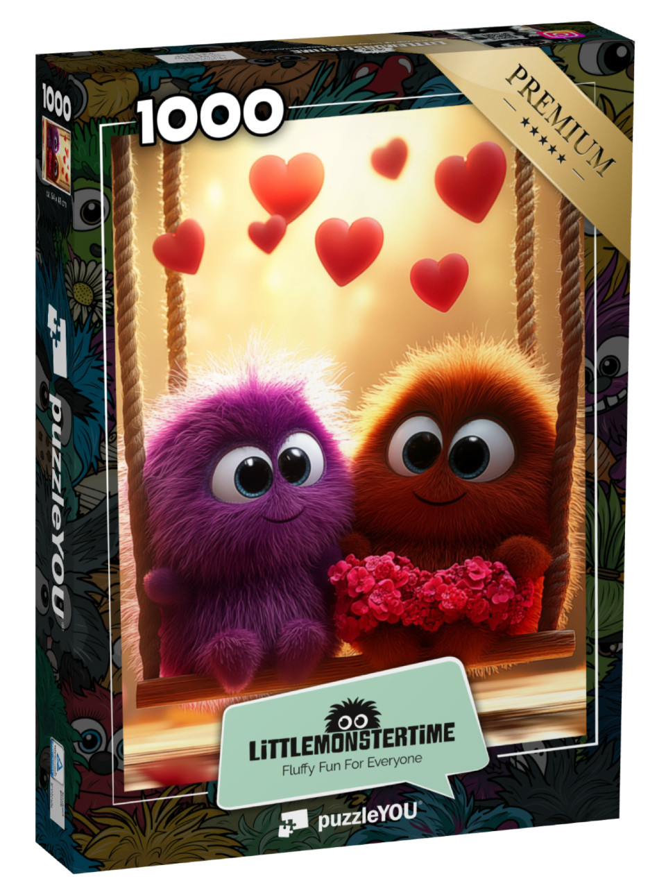 Puzzle 1000 pezzi „LITTLEMONSTERTIME: Fuzz and Puff“