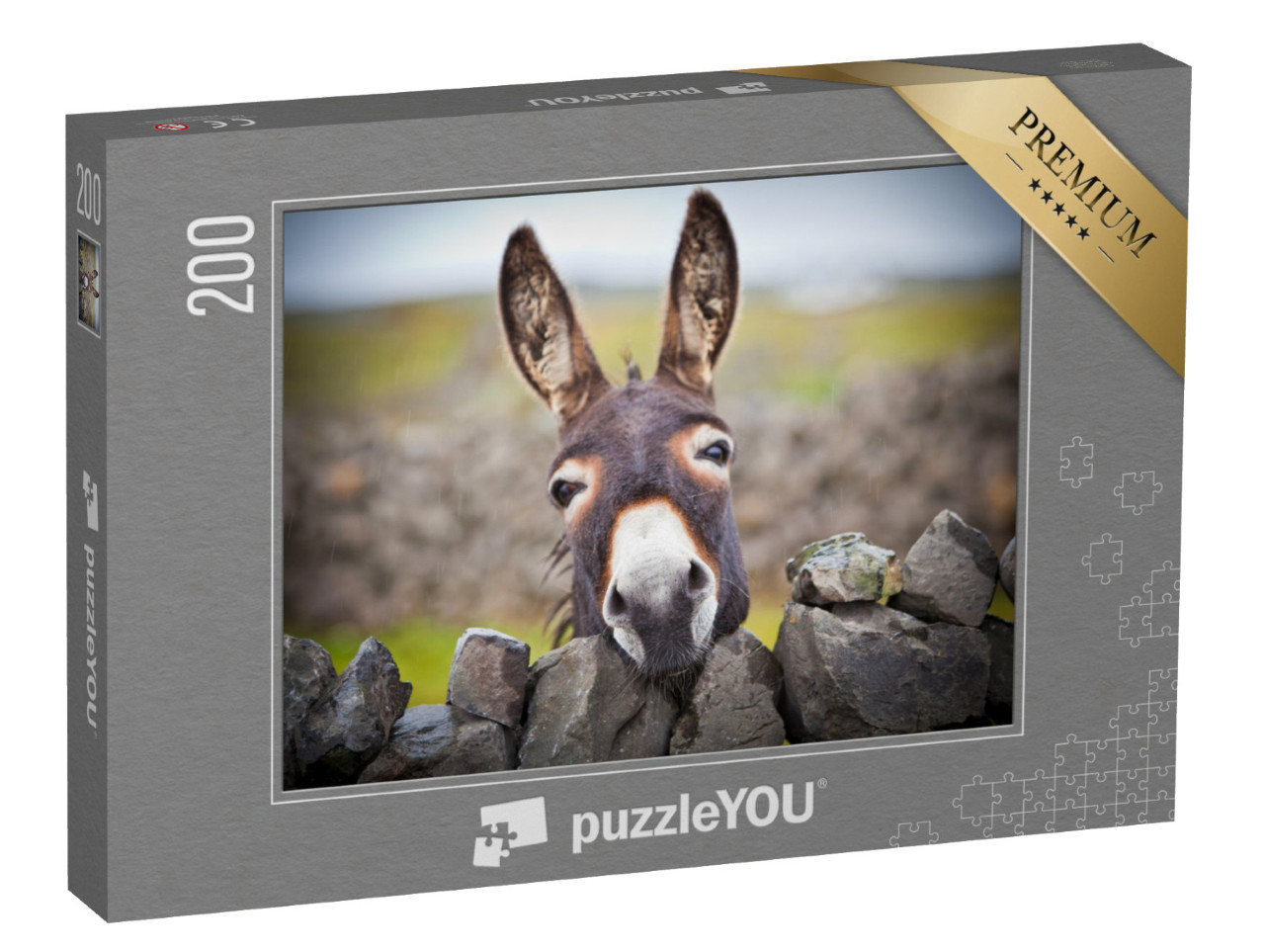 Puzzle 200 pezzi „Un asino curioso“