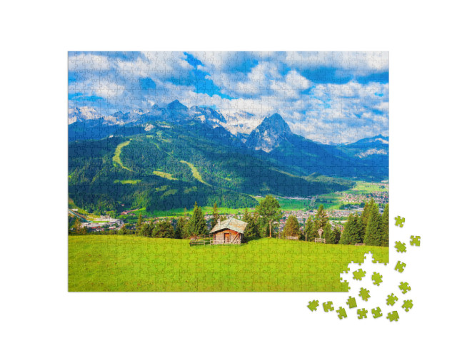 Puzzle 1000 pezzi „Zugspitze e Alpspitze“