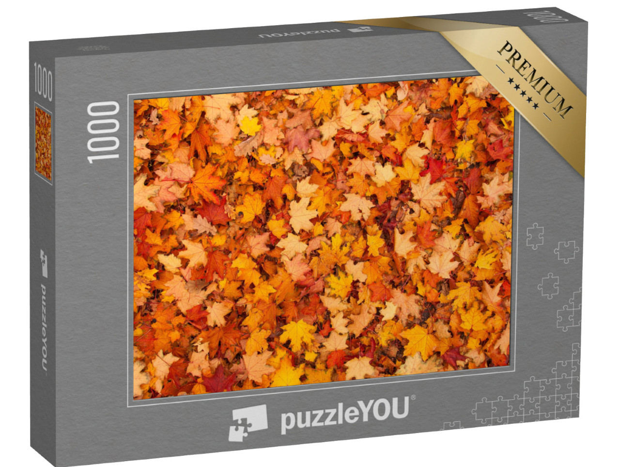 Puzzle 1000 pezzi „Foglie autunnali rosse e arancioni“